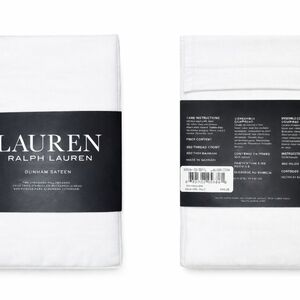 Ralph Lauren Dunham Sateen Sheet Set in White